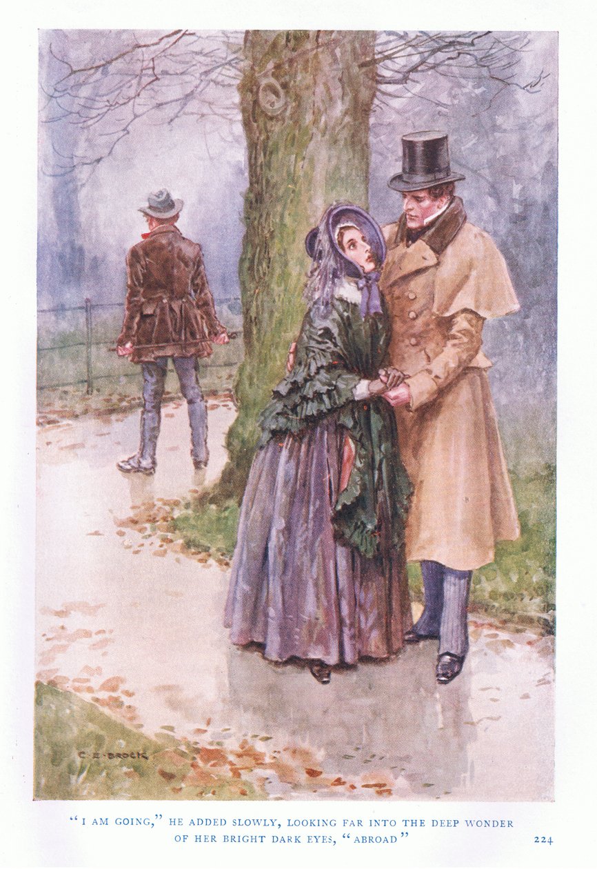 Jdu, řekl pomalu a díval se daleko do hlubokého úžasu jejích jasných tmavých očí, do zahraničí. od Charles Edmund Brock