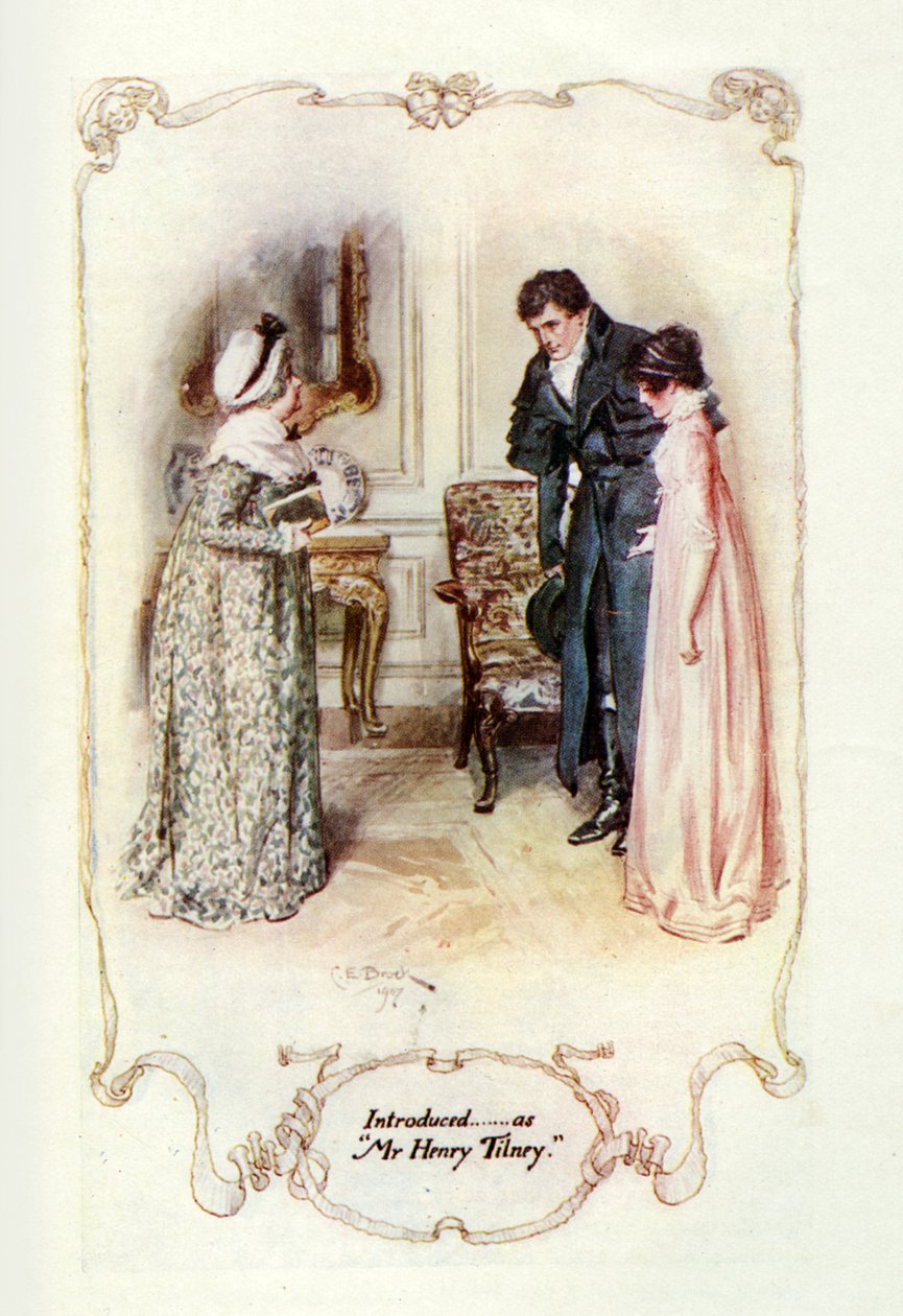 Představen ..... jako pan Henry Tilney, 1907 (ilustrace) od Charles Edmund Brock