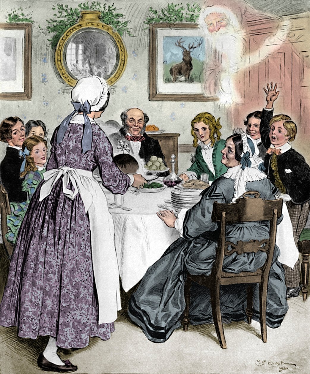 Dovolte mi myslet na pohodlné rodinné večeře., 1862, 1923. od Charles Edmund Brock