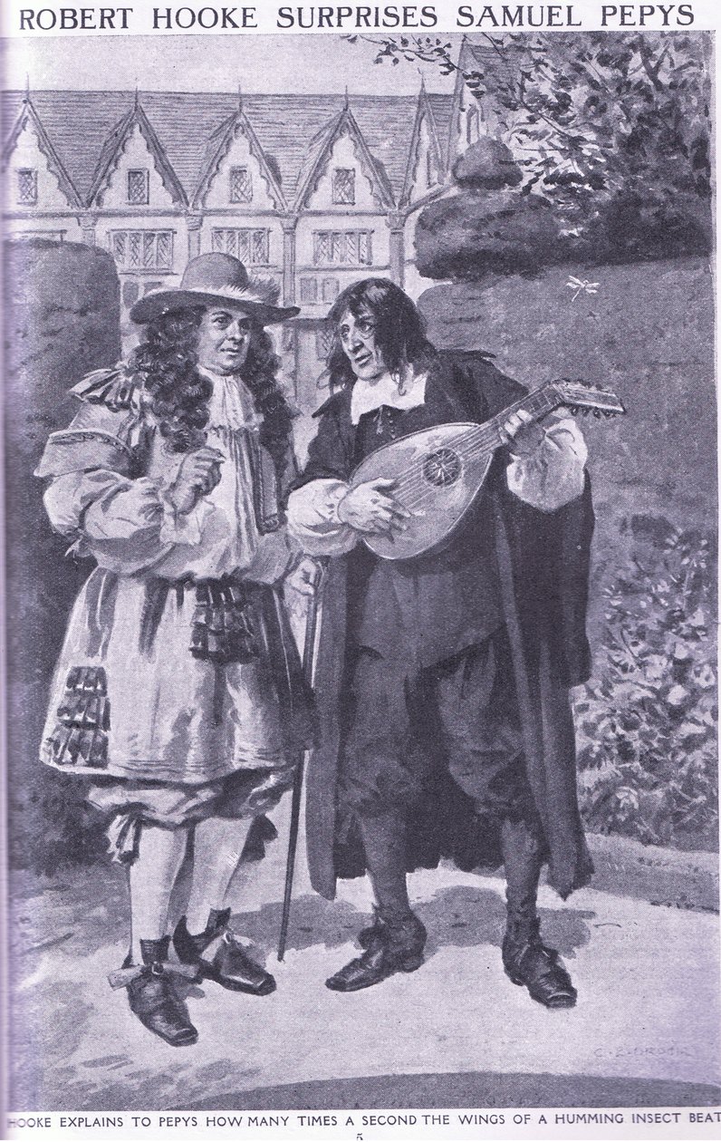 Robert Hooke překvapuje Samuela Pepyse od Charles Edmund Brock