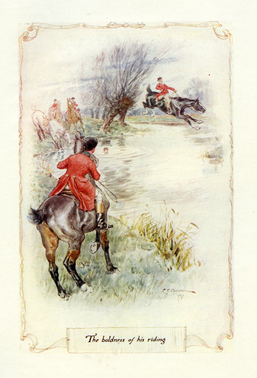 Odvaha jeho jízdy, 1907 (ilustrace) od Charles Edmund Brock