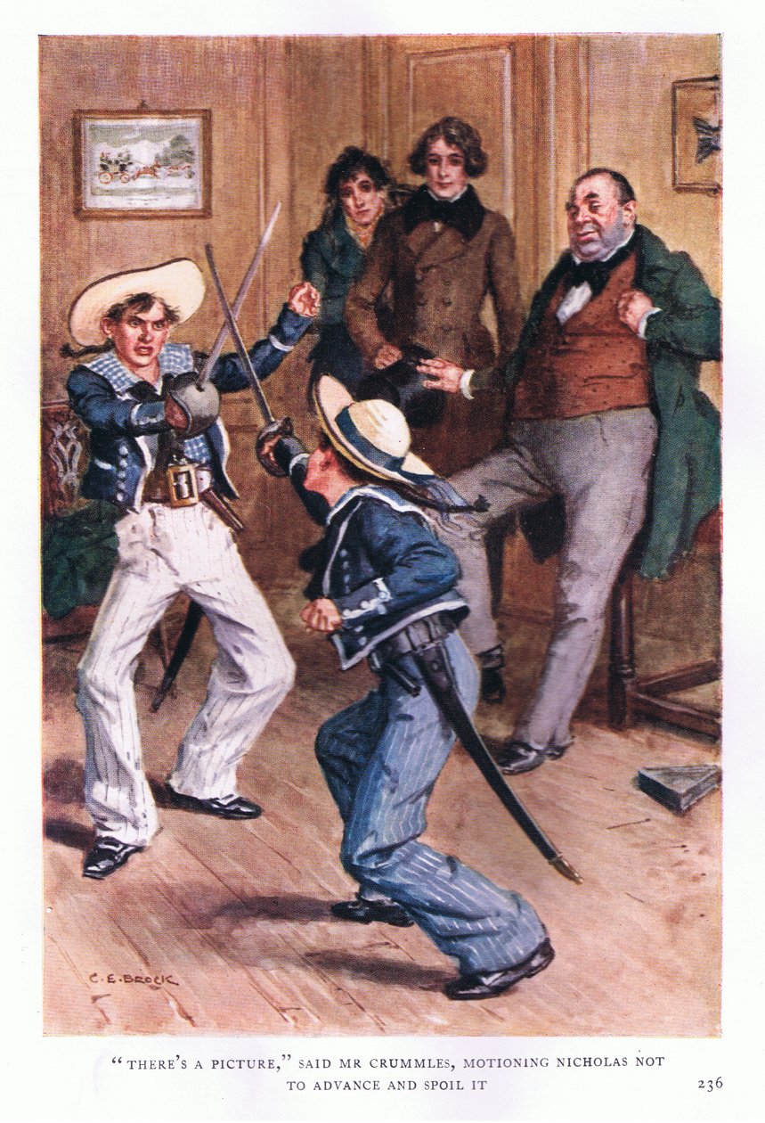 Je tu obrázek, řekl pan Crummles a pokynul Nicholasovi, aby nepostupoval a nekazil ho od Charles Edmund Brock