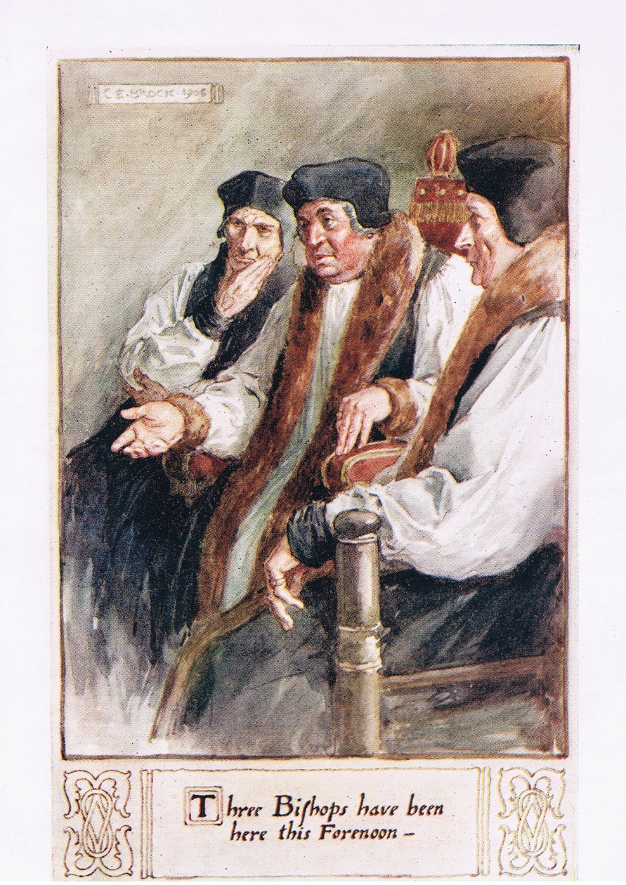 Dnes dopoledne tu byli tři biskupové od Charles Edmund Brock