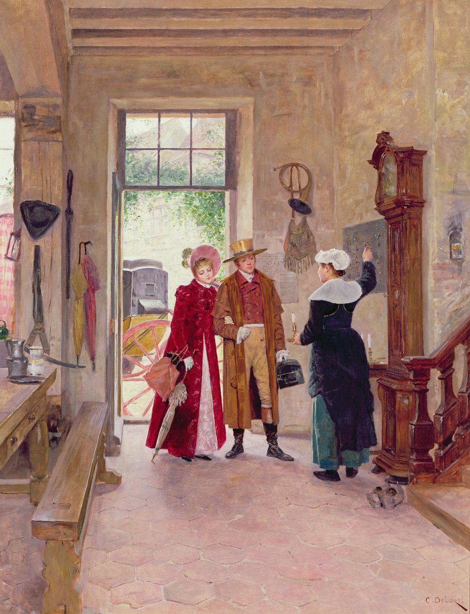Příjezd do Inn od Charles Edouard Delort