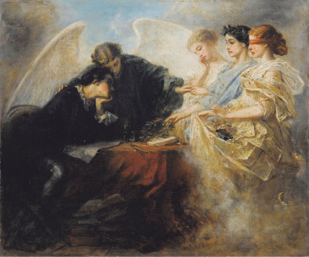 Mladý muž na rozcestí, 1856 od Charles Edouard de Beaumont