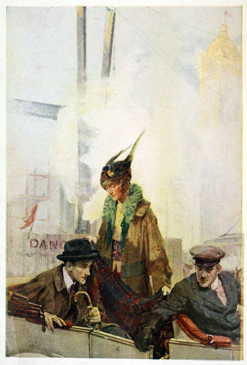 The Home-Coming of Bibbs, od The Turmoil, pub. 1915 (barevné lito) od Charles Edward Chambers