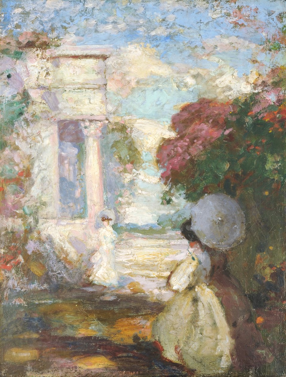 Lyrická krajina se dvěma postavami v šatech devatenáctého století, 1890-1900 od Charles Edward Conder