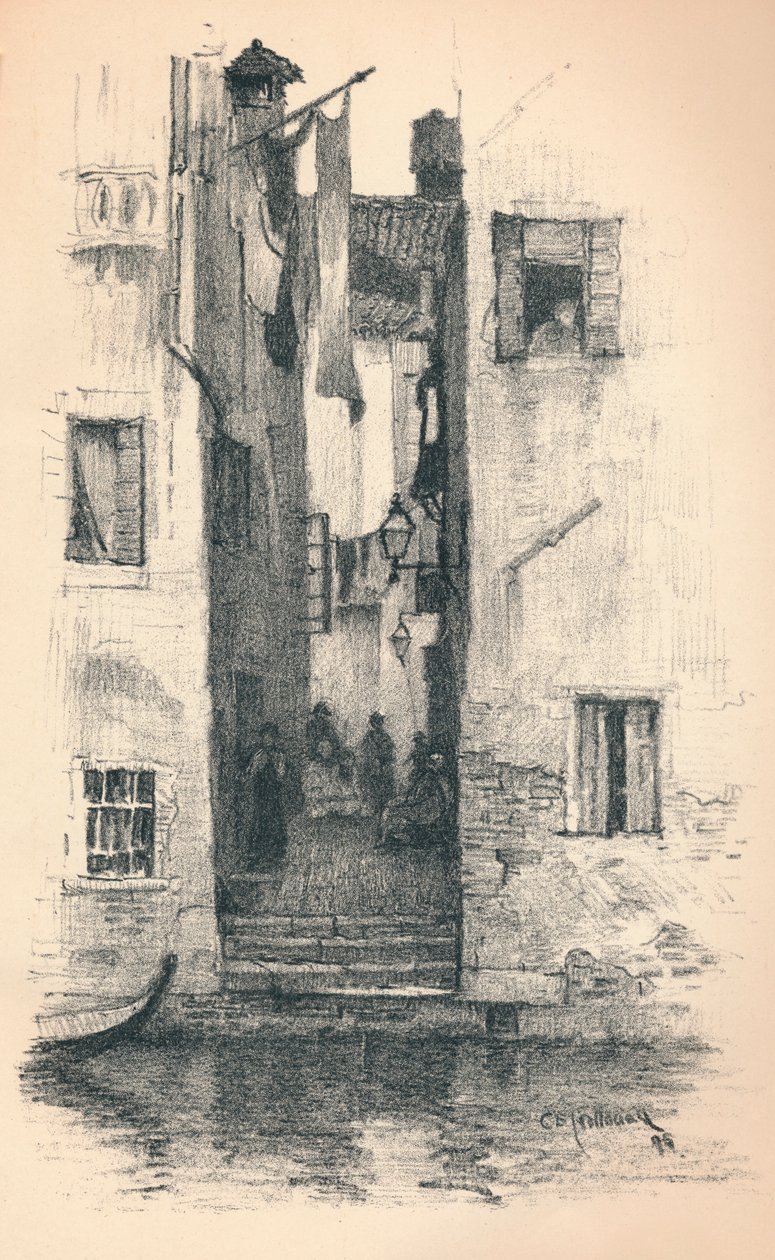 Ulice v Benátkách, 1895 od Charles Edward Holloway