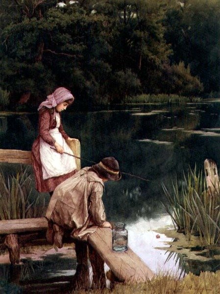 Rustikální rybáři od Charles Edward Wilson