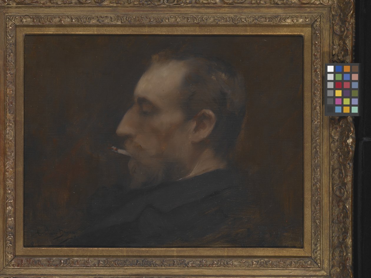Portrét muže (olej na dřevě) od Charles Emile Auguste Carolus Duran
