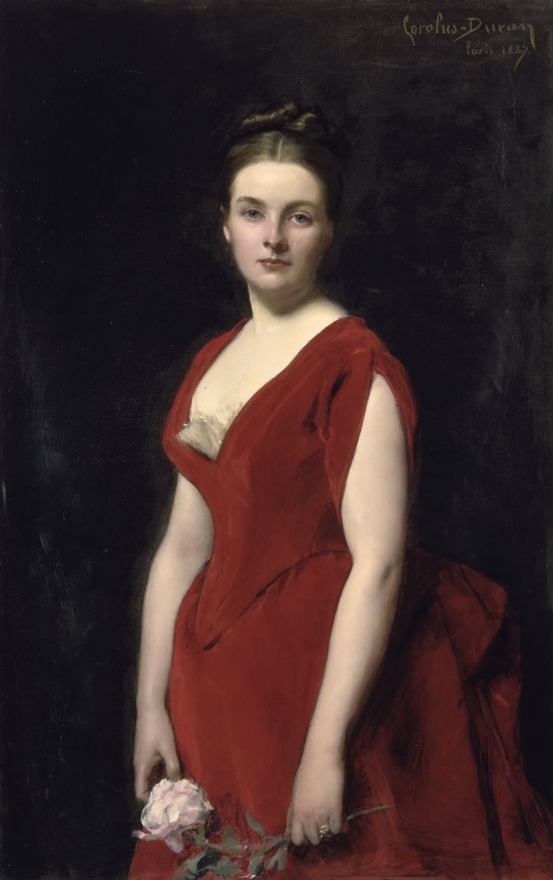 Portrét hraběnky Anny Alexandrovny Obolenskaya 1861-1917, 1887 od Charles Emile Auguste Carolus Duran