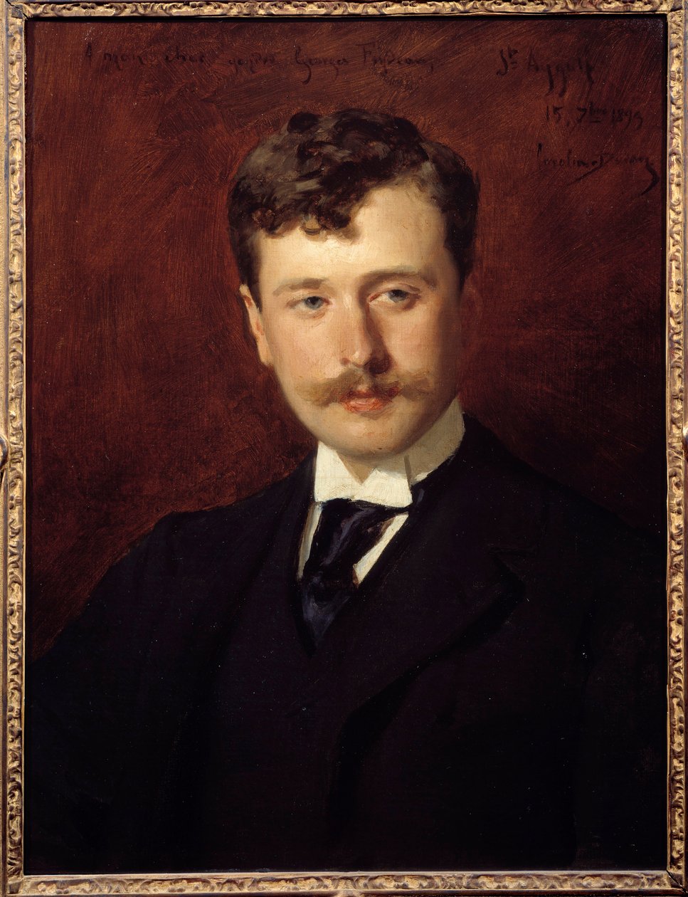 Portrét Georgese Feydeaua (1862 - 1921), dramatického autora. Obraz Emile Auguste Carolus Duran (1837-1917) od Charles Emile Auguste Carolus Duran