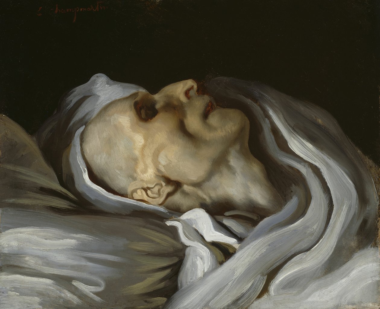 Théodore Géricault na smrtelné posteli, 1824. od Charles Emile Callande de Champmartin
