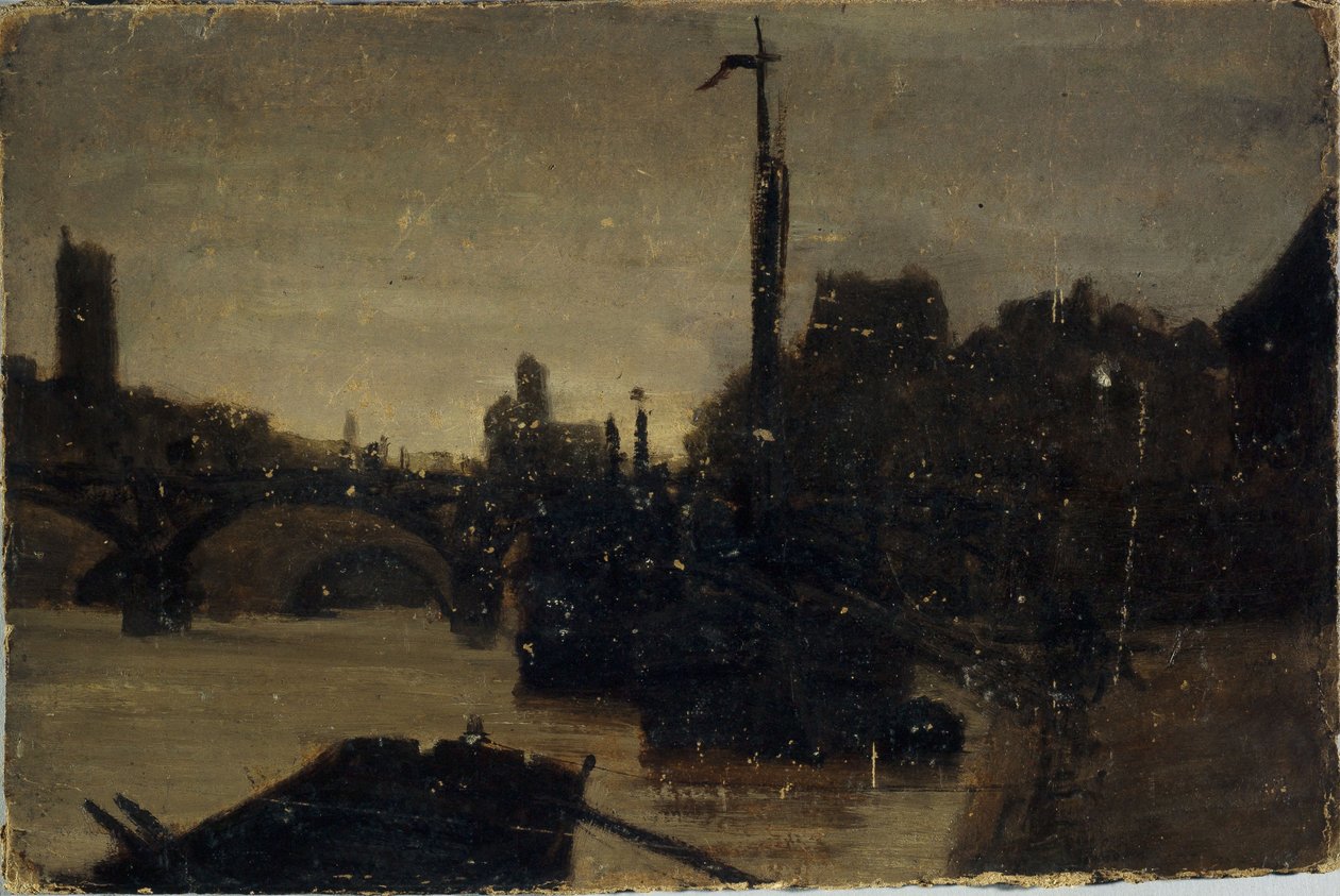 Pont des Arts, asi 1870 (obraz) od Charles Emile Cuisin