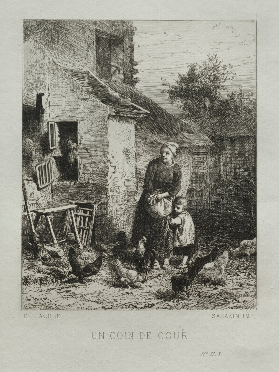 Roh dvora od Charles Emile Jacque