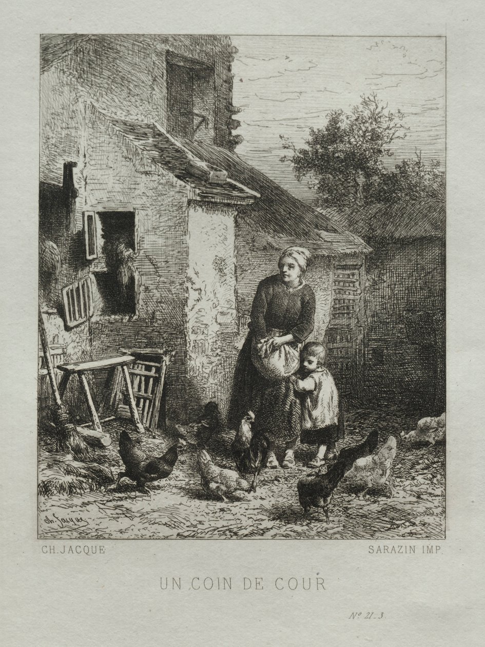 Roh dvora. od Charles Emile Jacque