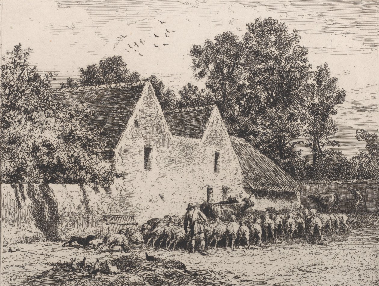 Farma, 1864. od Charles Emile Jacque