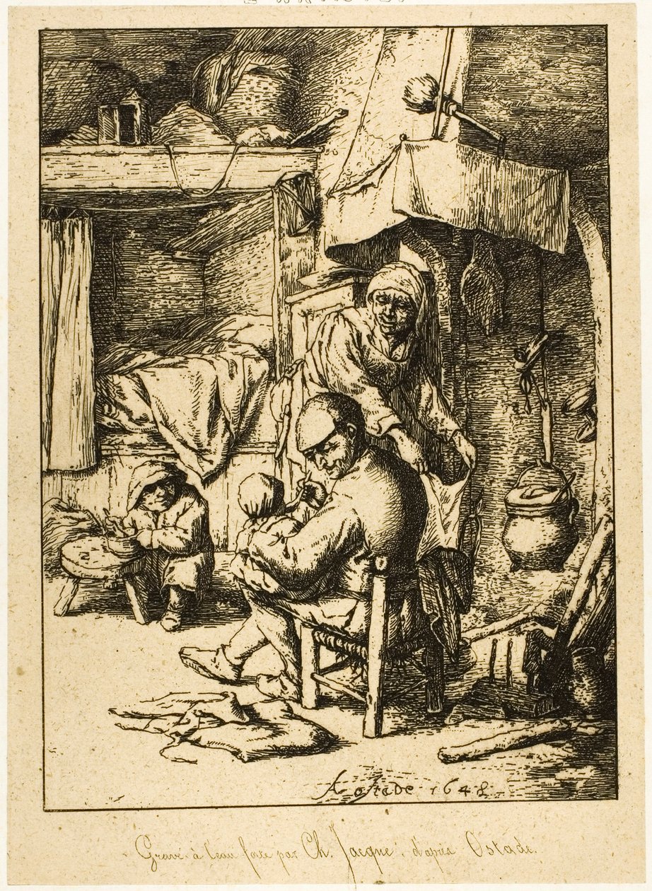Otec a jeho rodina od Charles Emile Jacque