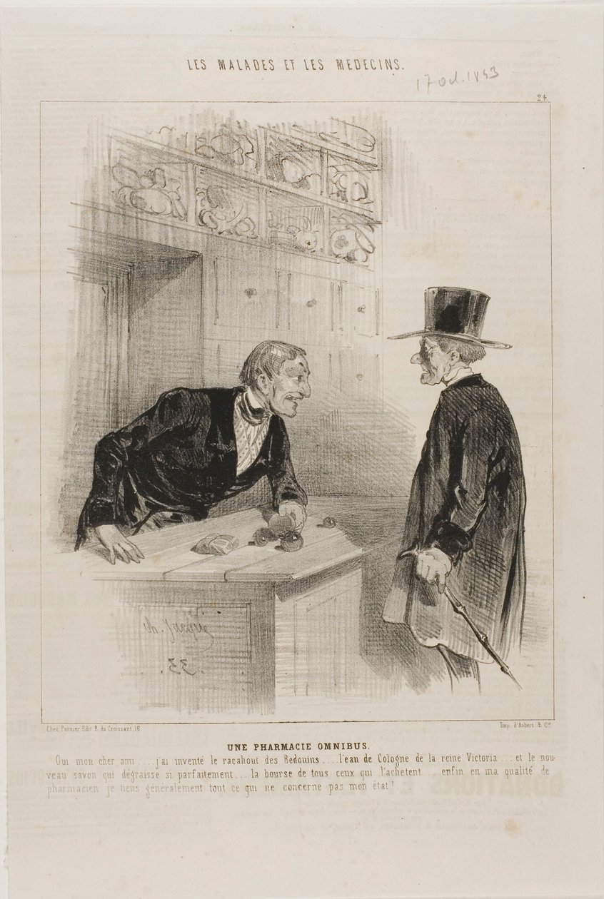 Lékárna pro každou potřebu (talíř 24) od Charles Emile Jacque