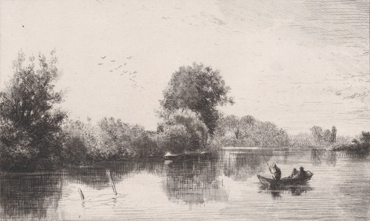 Bords-de-la-Marne, ca. 1862. od Charles Emile Jacque