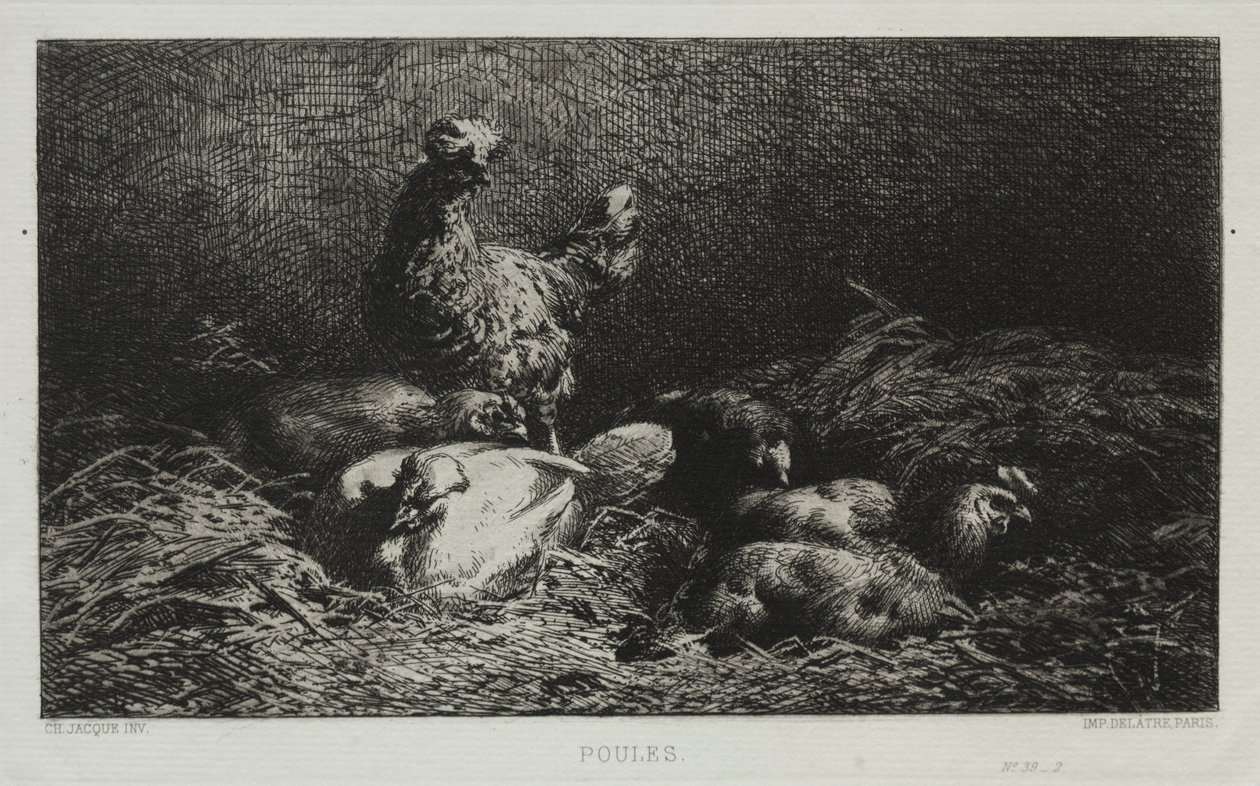 Kuřata od Charles Emile Jacque