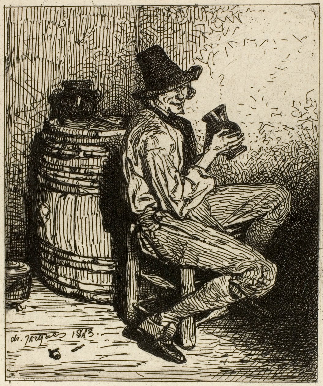 Pijan od Charles Emile Jacque