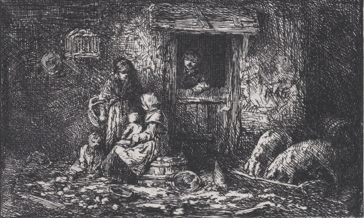 Brána na farmu, ca. 1850. od Charles Emile Jacque