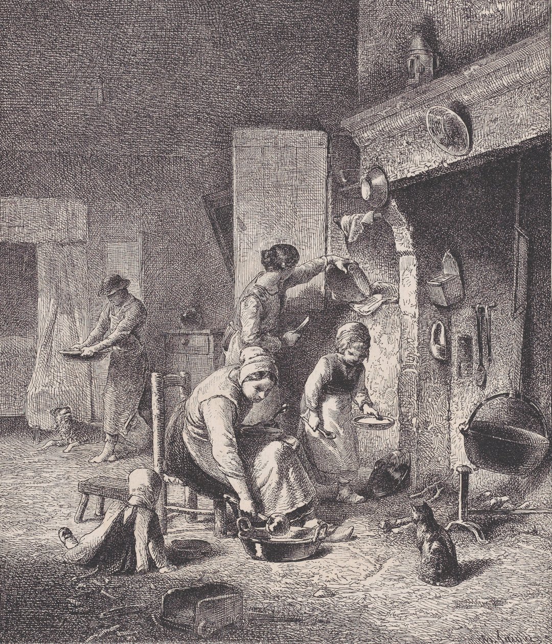 Gruel, z Le Magasin Pittoresque, ca. 1852. od Charles Emile Jacque