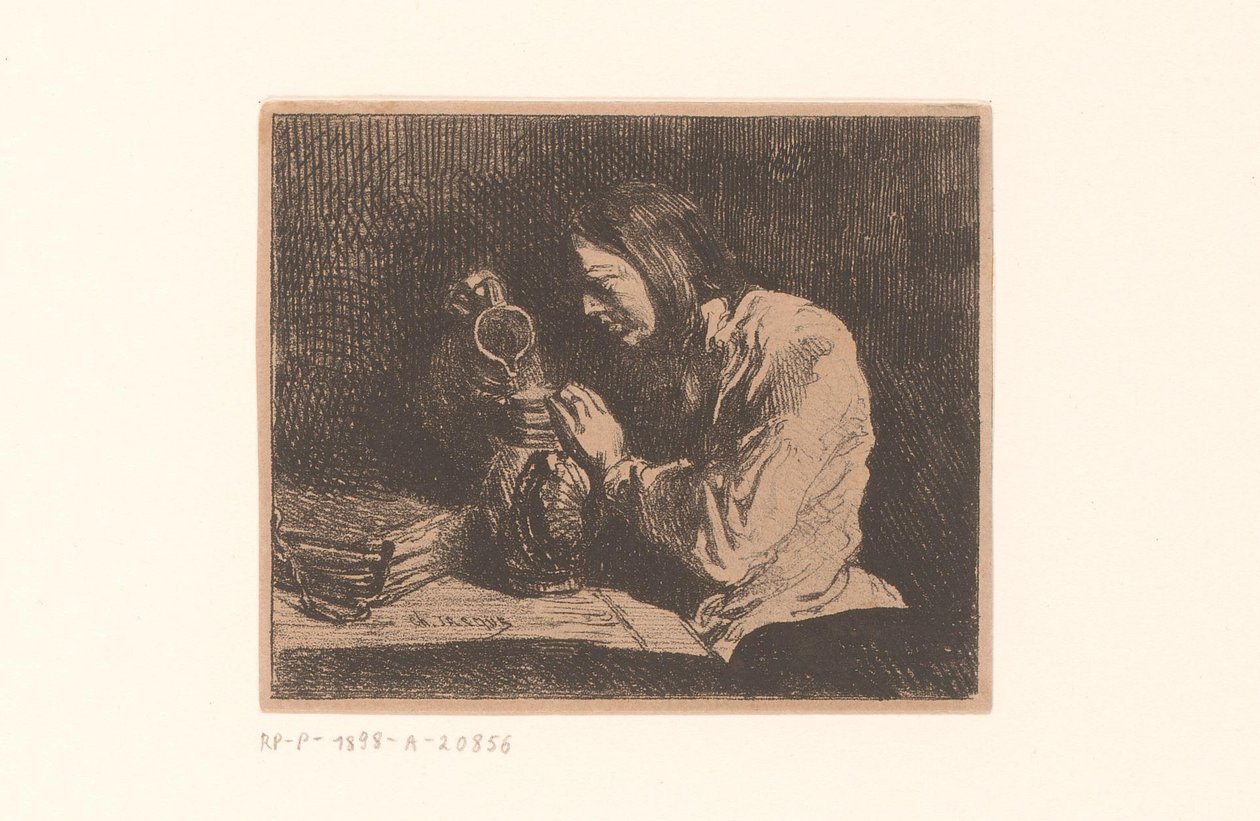 Mladý muž s džbánem od Charles Emile Jacque