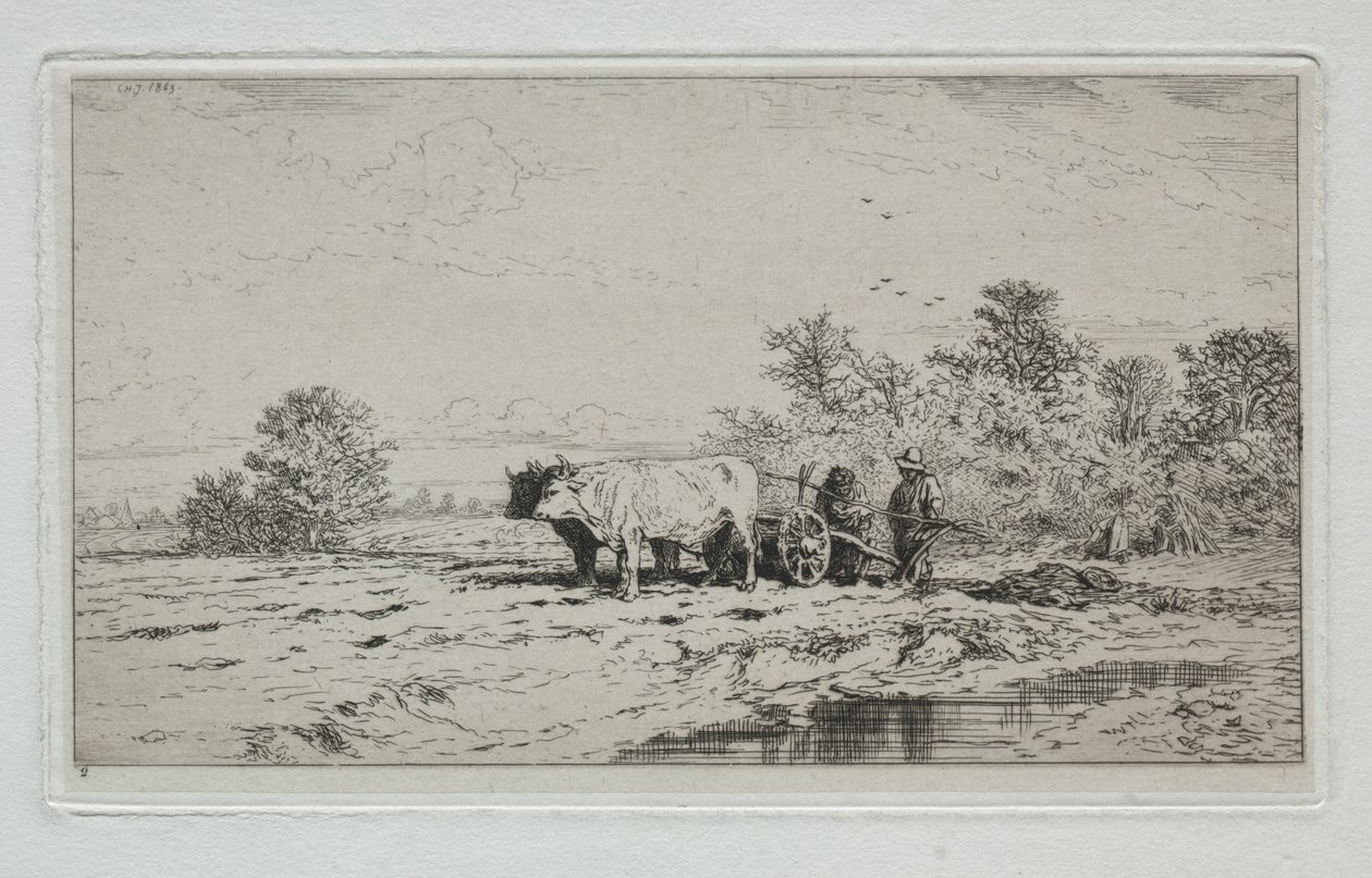 Krajina, dělníci od Charles Emile Jacque