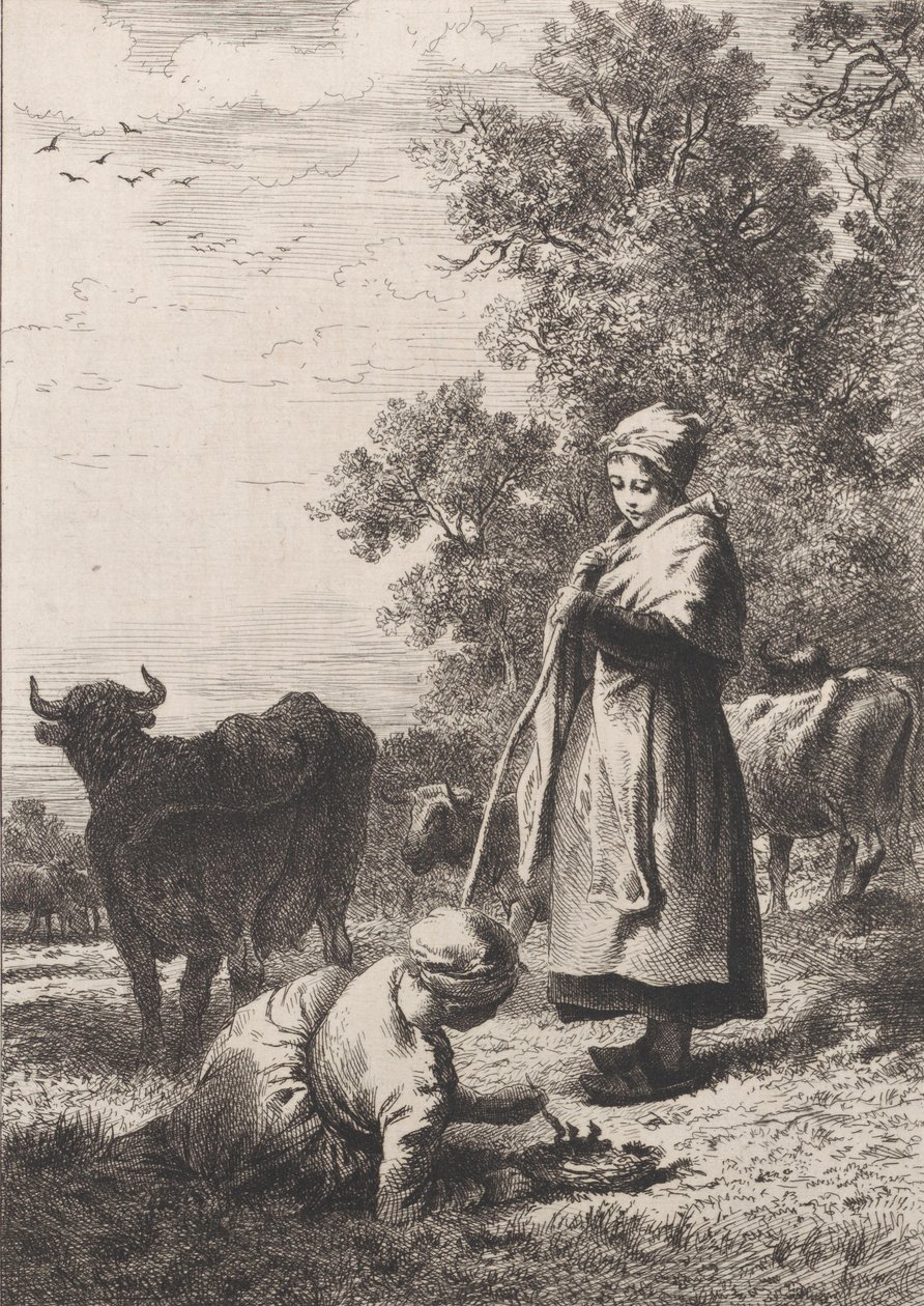 Malé dojičky, 1864. od Charles Emile Jacque