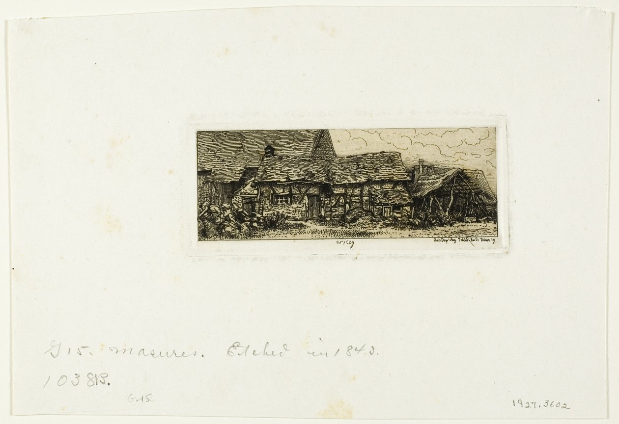 Selské obydlí v Cricey od Charles Emile Jacque
