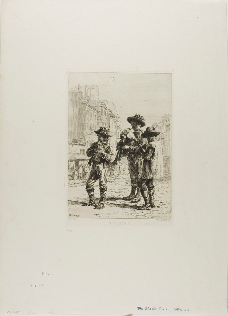 Pifferari od Charles Emile Jacque