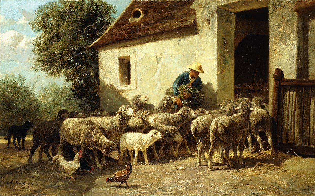 Návrat domů, od Charles Emile Jacque