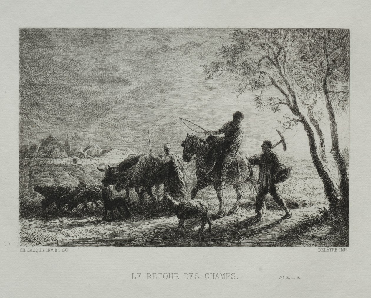 Návrat z Pole. od Charles Emile Jacque
