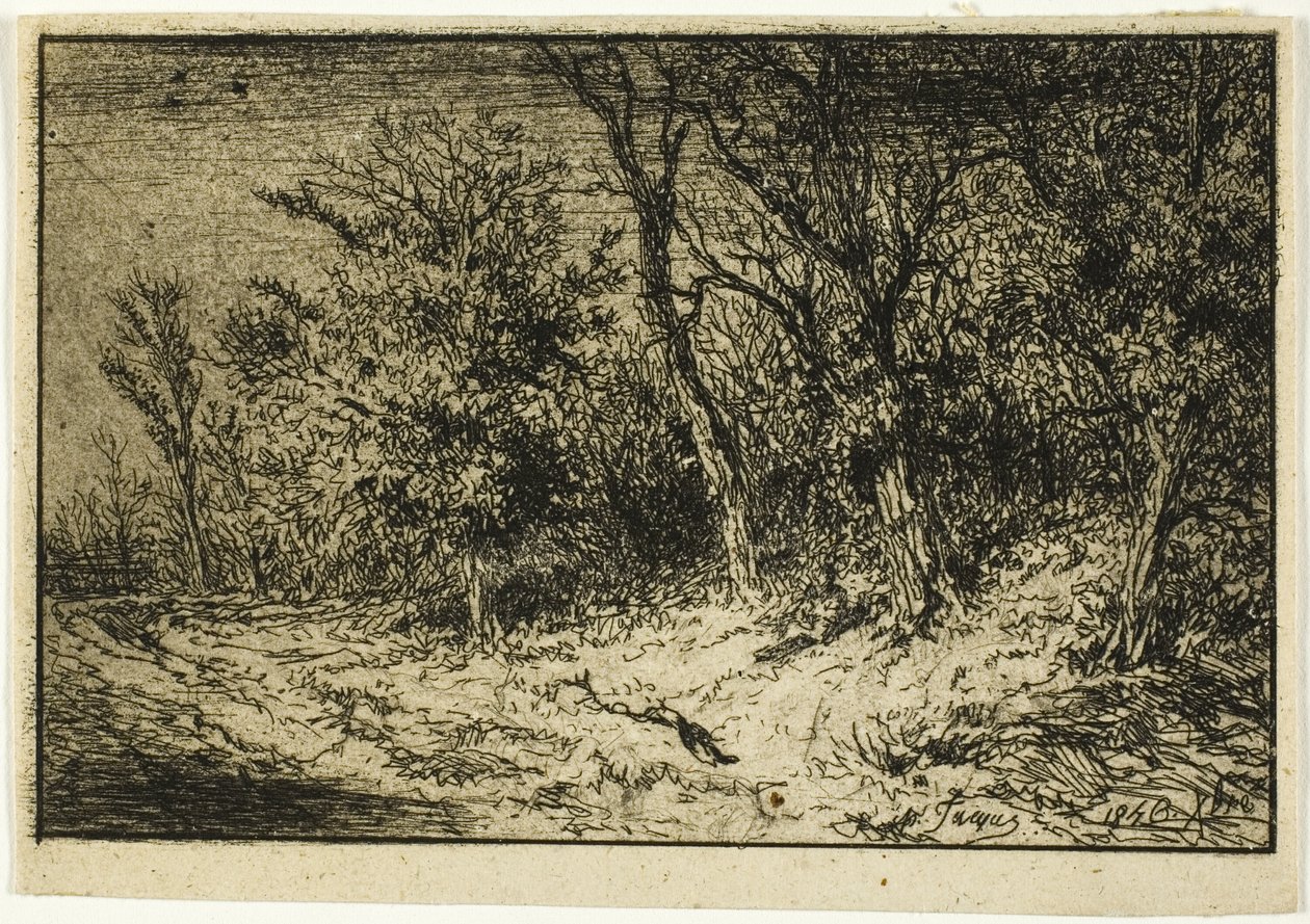 Cesta na okraji lesa od Charles Emile Jacque