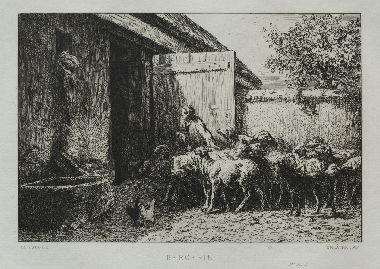 Ovčín. od Charles Emile Jacque