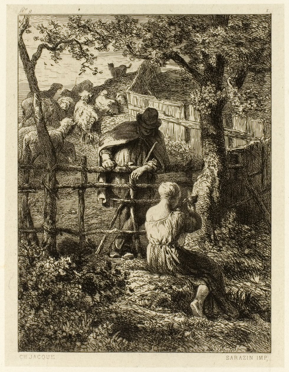 Léto od Charles Emile Jacque