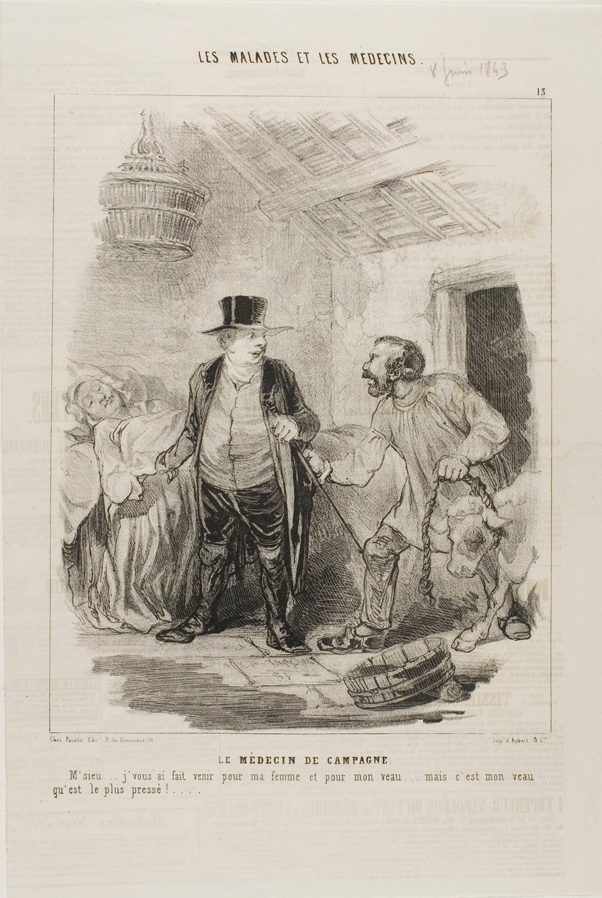 Venkovský lékař (deska 13) od Charles Emile Jacque