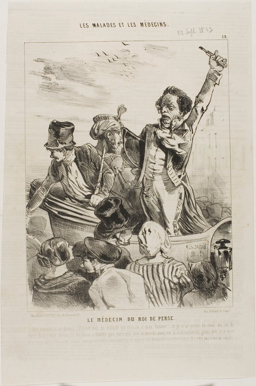 Lékař perského krále (deska 19) od Charles Emile Jacque