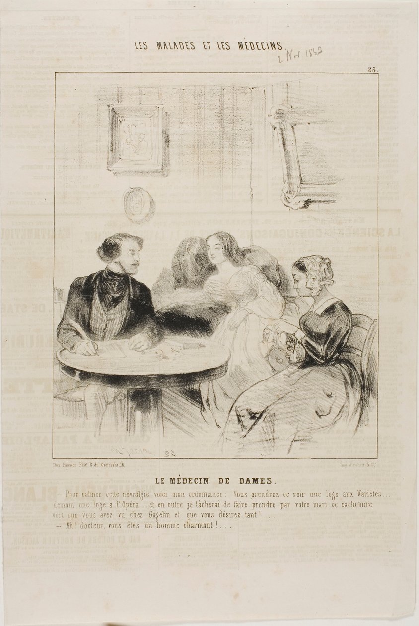 Dámský lékař (deska 23) od Charles Emile Jacque