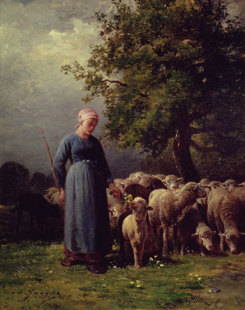 Pohřešované Hejno od Charles Emile Jacque