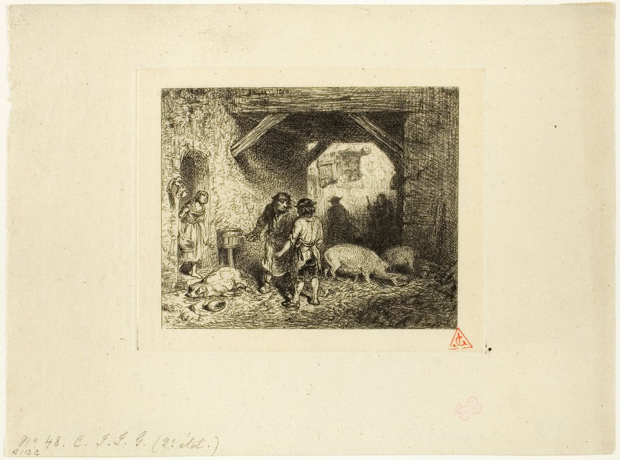 Zabíječi prasat od Charles Emile Jacque
