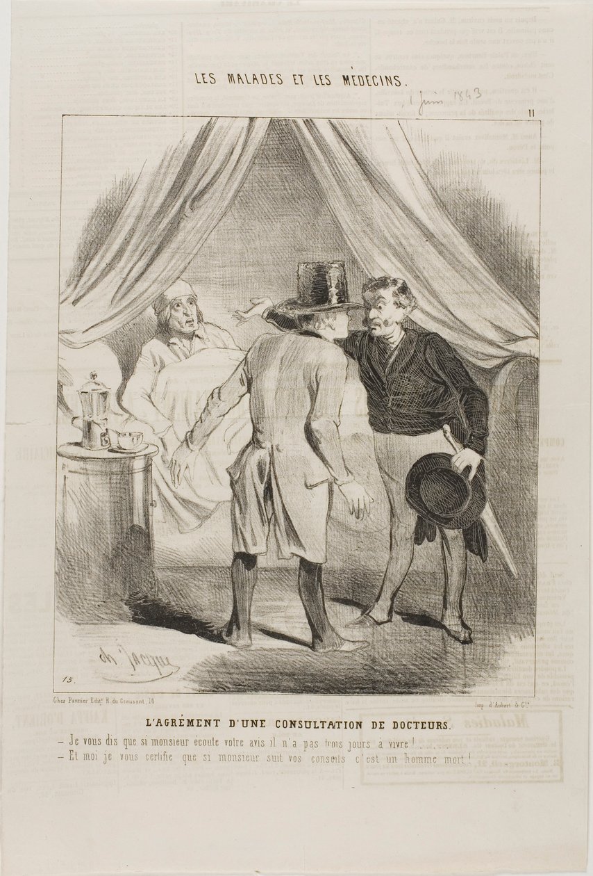 Potěšení z lékařské konzultace (deska 11) od Charles Emile Jacque