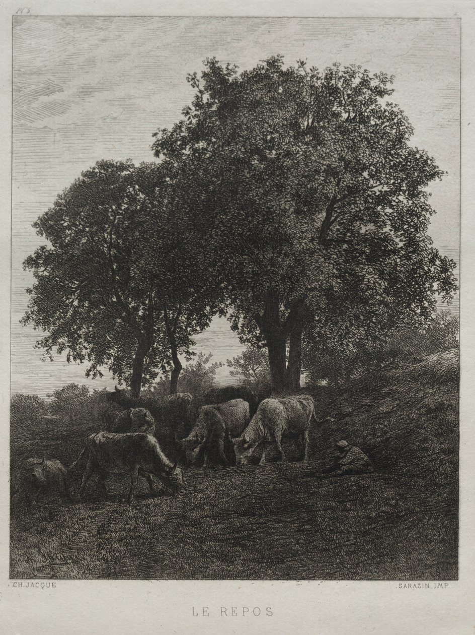 The Repose. od Charles Emile Jacque