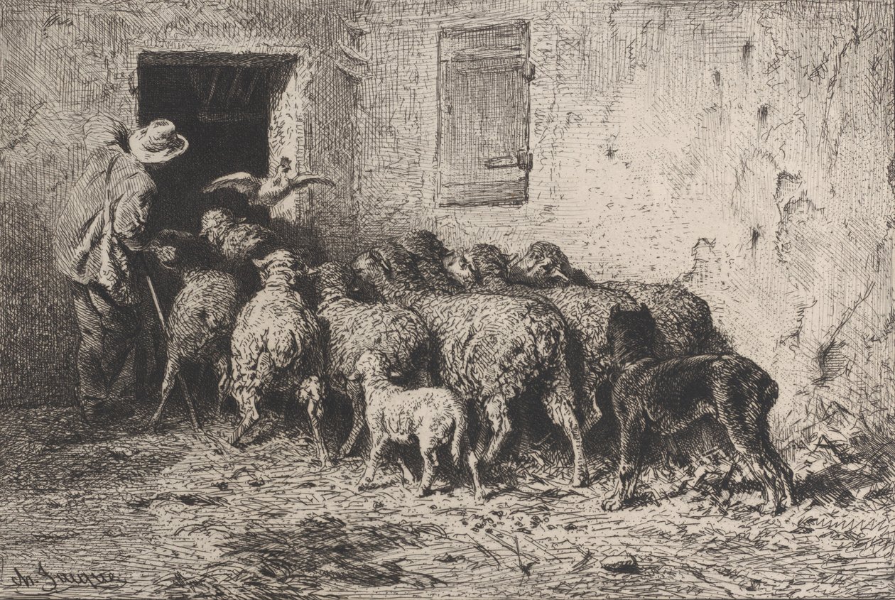 Návrat, 1864. od Charles Emile Jacque