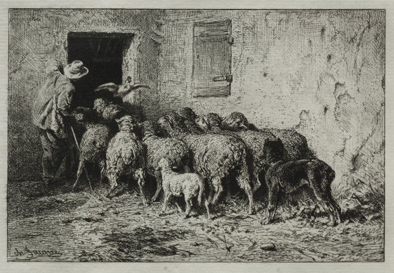 Návrat, 1864. od Charles Emile Jacque