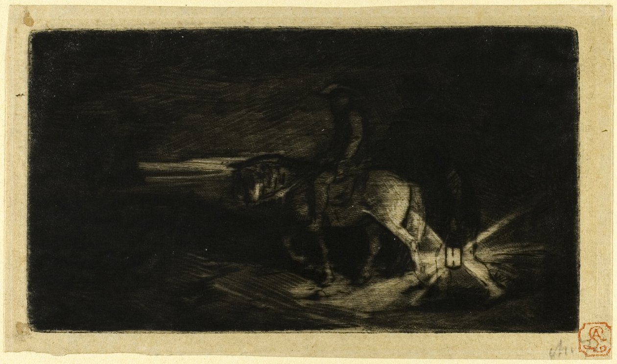Jezdec od Charles Emile Jacque