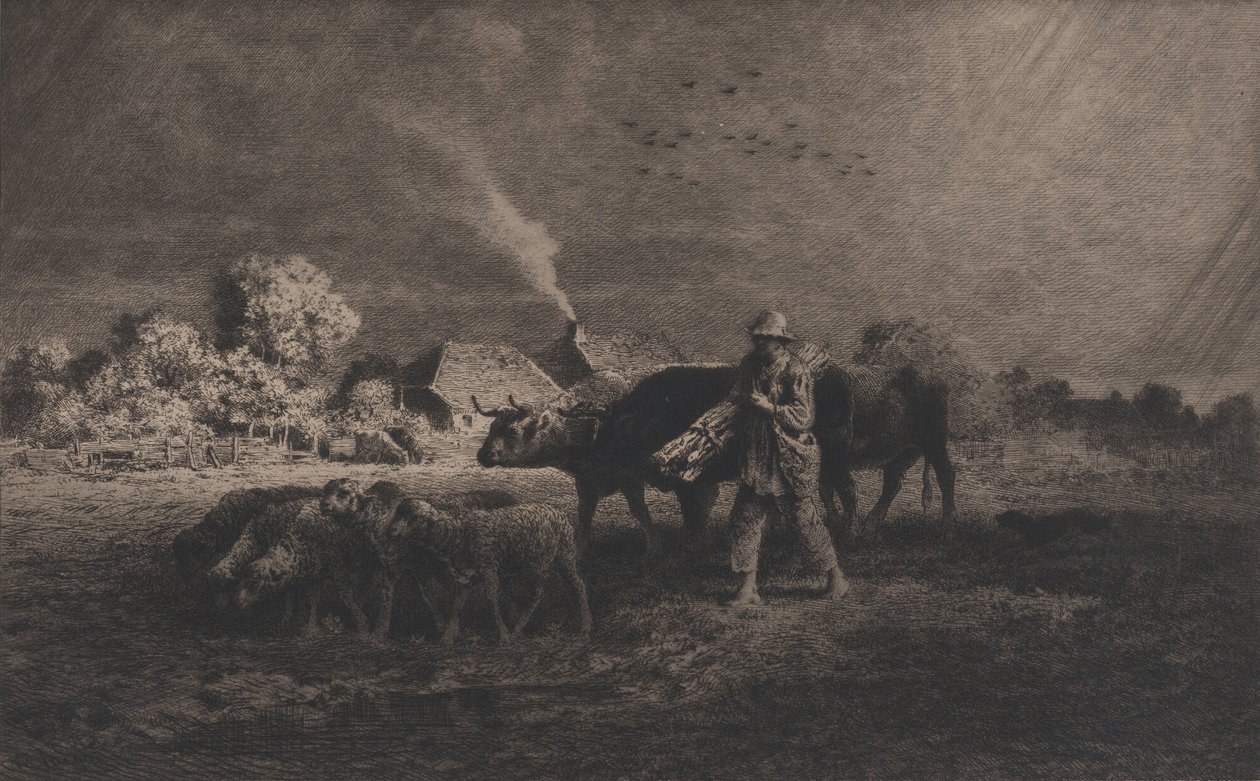 Bouře, 1865. od Charles Emile Jacque