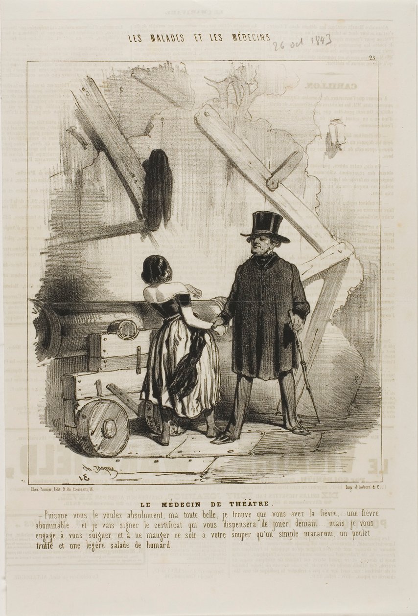 Divadelní doktor (deska 25) od Charles Emile Jacque